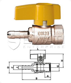 Brass Gas Valve (Female Threaded)