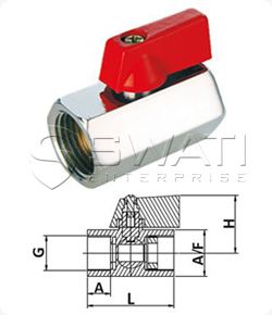 Brass Mini Valve (F/F Threaded)